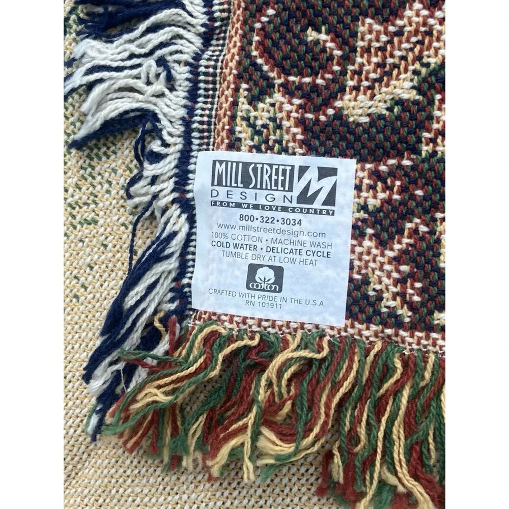 VTG Mill St Design Christian Tapestry Throw Blanket Laurel Run Methodist Church